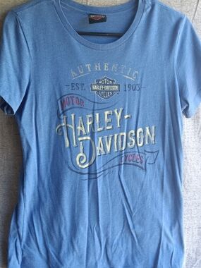 Harley-Davidson Blue Graphic T-Shirt Panama City Beach Florida